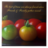 トマトフレンズ&ファミリー引用文セラミックタイル/五徳 タイル (正面)