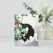 トマトプラント猫 – Cat Art ポストカード (スタンド正面)