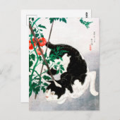 トマトプラント猫 – Cat Art ポストカード (正面/裏面)