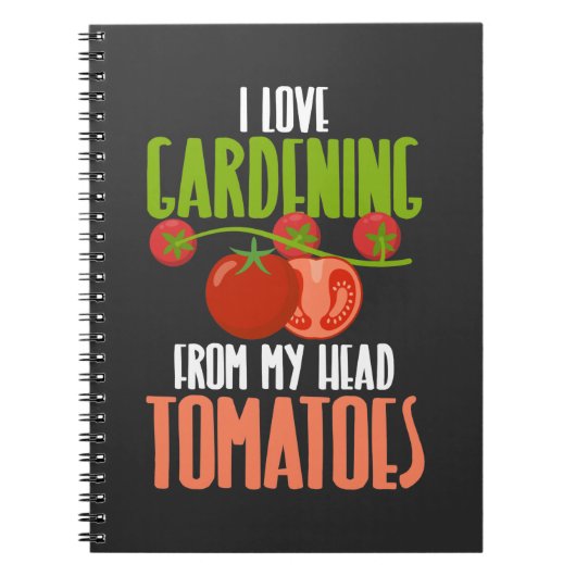 トマトプラ笑わされるントガーデニングトマト引用文 ノートブック (正面)
