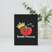 トマトプリンセス – カワイトかわいいズトマトTシャツ ポストカード (スタンド正面)
