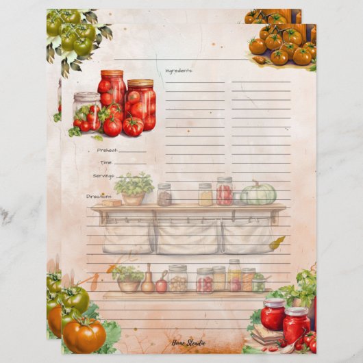 トマトペーストフルページレシピ (正面/裏面)