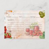 トマトペーストレシピカード エンクロージャーカード (正面)