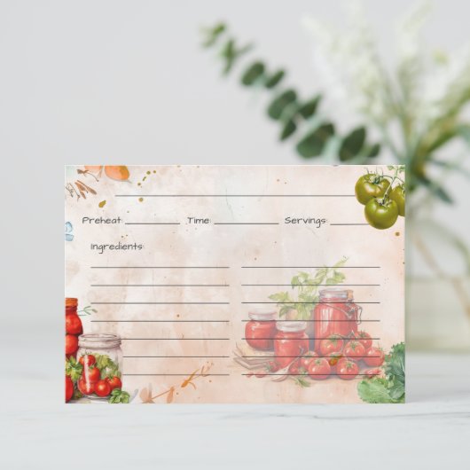 トマトペーストレシピカード エンクロージャーカード (スタンド正面)