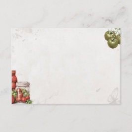 トマトペースト基本空白のレシピカード エンクロージャーカード