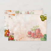 トマトペースト空白のレシピカード エンクロージャーカード (正面/裏面)