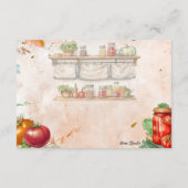 トマトペースト空白のレシピカード エンクロージャーカード (裏面)