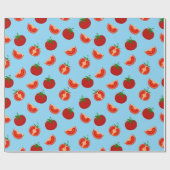 トマトラッピング紙-おもしろいフードギフトラップ ラッピングペーパー (フラット)