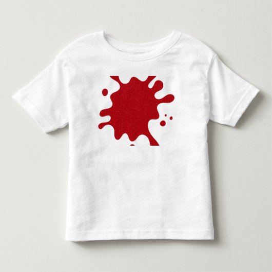 トマトレッドのしぶき トドラーTシャツ (正面)