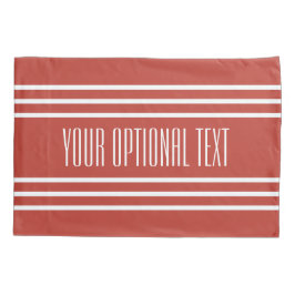 トマトレッドストライプ文字カスタムピローケース 枕カバー