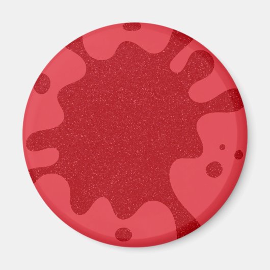 トマトレッドスプラッシュカスタム冷蔵庫用マグネット マグネット (正面)