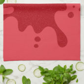 トマトレッドドリップカスタムキッチンタオル キッチンタオル (折り畳み)