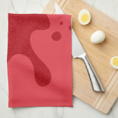 トマトレッドドリップカスタムキッチンタオル キッチンタオル (四つ折り)