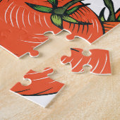 トマトヴィンテージ:農場市場イラストレーション。 ジグソーパズル (側面)