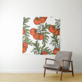 トマトヴィンテージ:農場市場イラストレーション。 タペストリー (インサイチュ)