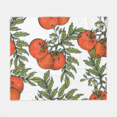 トマトヴィンテージ：農場市場イラストレーション。 フリースブランケット (正面(横))