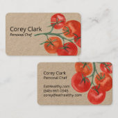 トマト健康パーソナルシェフ栄養士 モダン 名刺 (正面/裏面)