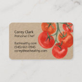 トマト健康パーソナルシェフ栄養士 モダン 名刺 (裏面)