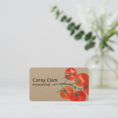 トマト健康パーソナルシェフ栄養士 モダン 名刺 (スタンド正面)