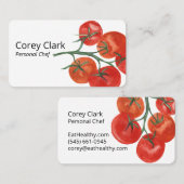 トマト健康パーソナルシェフ栄養士 モダン 名刺 (正面/裏面)