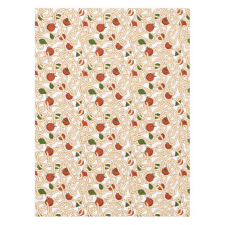 トマト入りスパゲイタリアンッティのパスタ食べ物 テーブルクロス