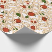 トマト入りスパゲティイタリアンパスタ食品 ラッピングペーパー (角)