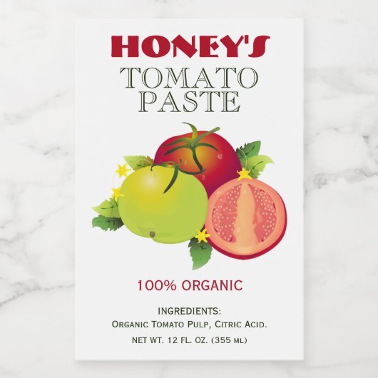 トマト果実野菜缶詰 フードラベル (シングルラベル)