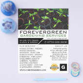 トマト植物，園芸用サービス，園芸家 チラシ (シングル)