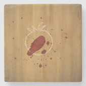 トマト殺しの証拠おもしろい ストーンコースター (正面)