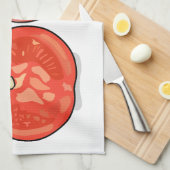 トマト漫画イラストレーション キッチンタオル (四つ折り)