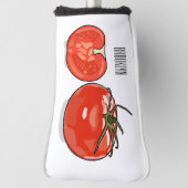 トマト漫画イラストレーション ゴルフヘッドカバー (回転90)