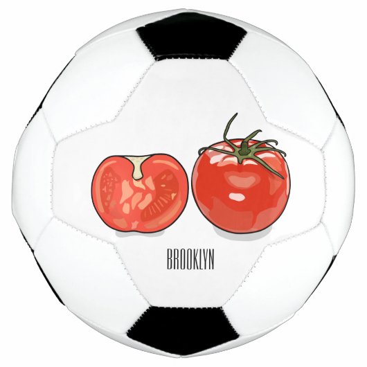トマト漫画イラストレーション サッカーボール (正面)