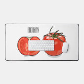 トマト漫画イラストレーション デスクマット (キーボード&マウス)