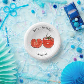 トマト漫画イラストレーション ペーパーボウル (パーティー)