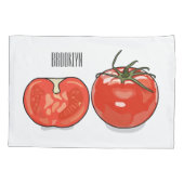 トマト漫画イラストレーション 枕カバー (裏面)