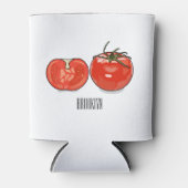 トマト漫画イラストレーション 缶クーラー (正面)
