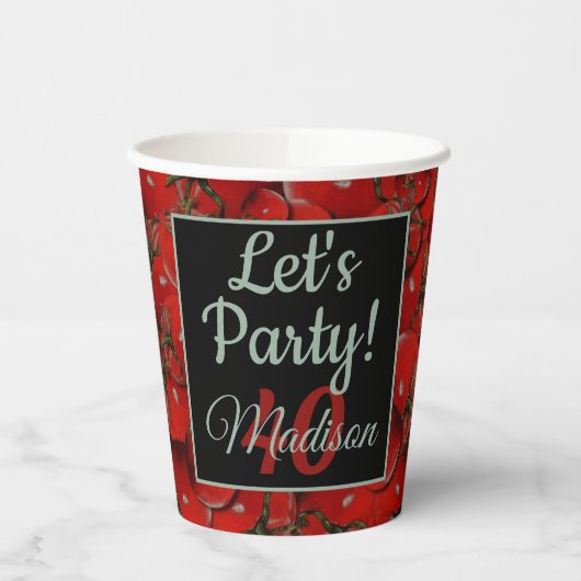 トマト紙カップ 紙コップ (左)