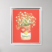 トマト缶の花 キャンバスプリント (正面)