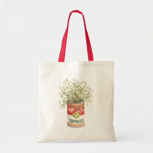 トマト缶の花 トートバッグ (正面)