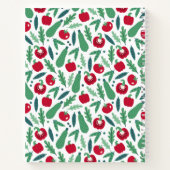 トマト+キュウリ野菜パターンw名前レシピ ノートブック (裏面)