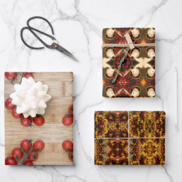 トマト、シャム猫と花!!ラッピングペーパー ラッピングペーパーシート