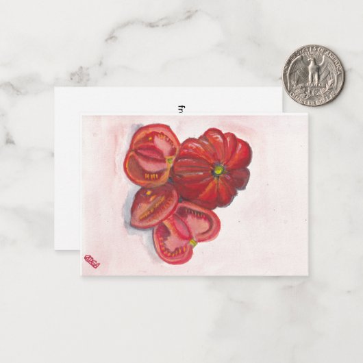 トマト ノートカード (正面/裏面インサイチュ)