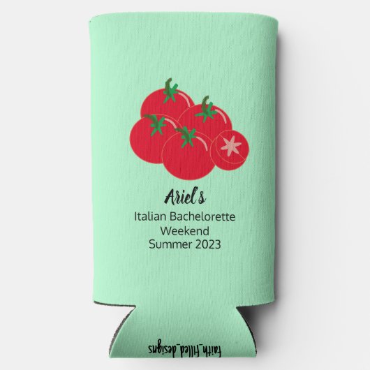 トマト&ミントサマー結婚バチェロレッテの週末 スリム缶クーラー (裏面)