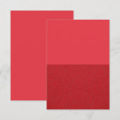 トマト レッド インビテ – マット & テクスチャー カスタム デザイン 招待状 (正面/裏面)