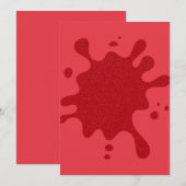 トマト レッド スプラッシュ カスタム インビテーション (正面/裏面)