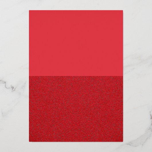 トマト レッド スプリット フォイル インビテーション カード - カスタマイズ (正面)