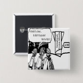 トマホークの巡航ミサイル: 1.6ミル。 政治漫画 缶バッジ (正面&裏面)