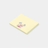 トマホークハンマーと花水彩デザイン ポストイット (アングル)