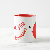 トマ前向きトパン-頭のトマトから マグカップ (中央)