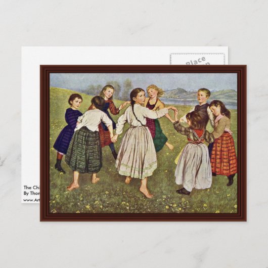 トマ・ハンスによる子供のラウンドダンス ポストカード (正面/裏面)